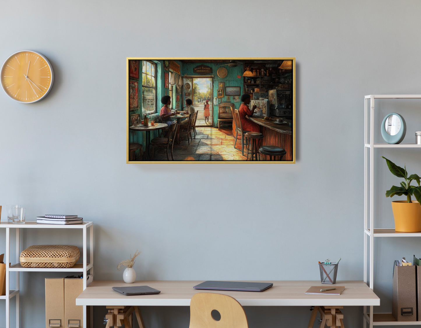 Cozy Black Kitchen Dining Room Black kitchen wall art view 42