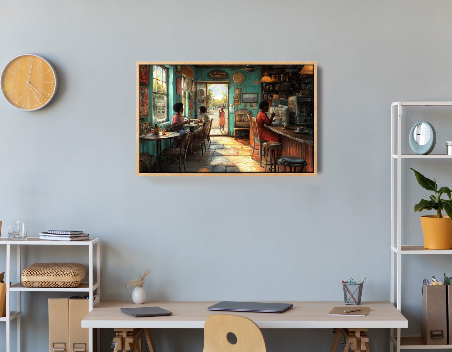 Cozy Black Kitchen Dining Room Black kitchen wall art view 54