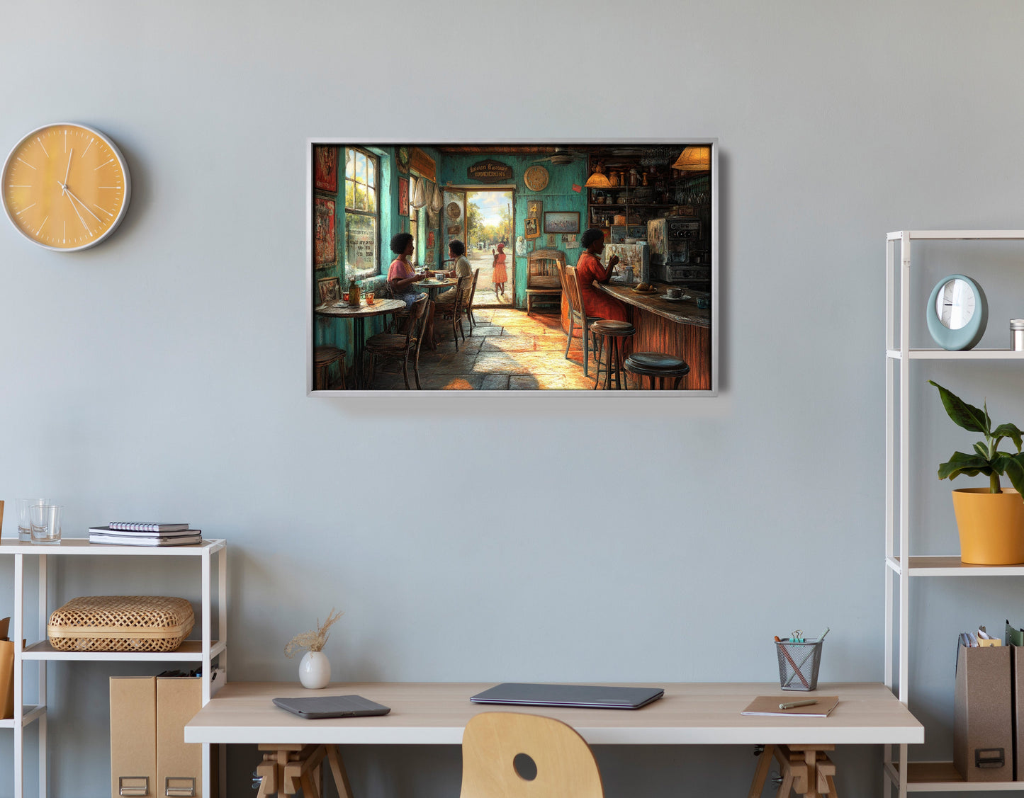 Cozy Black Kitchen Dining Room Black kitchen wall art view 60