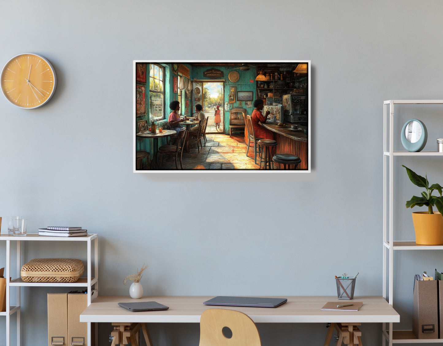 Cozy Black Kitchen Dining Room Black kitchen wall art view 66