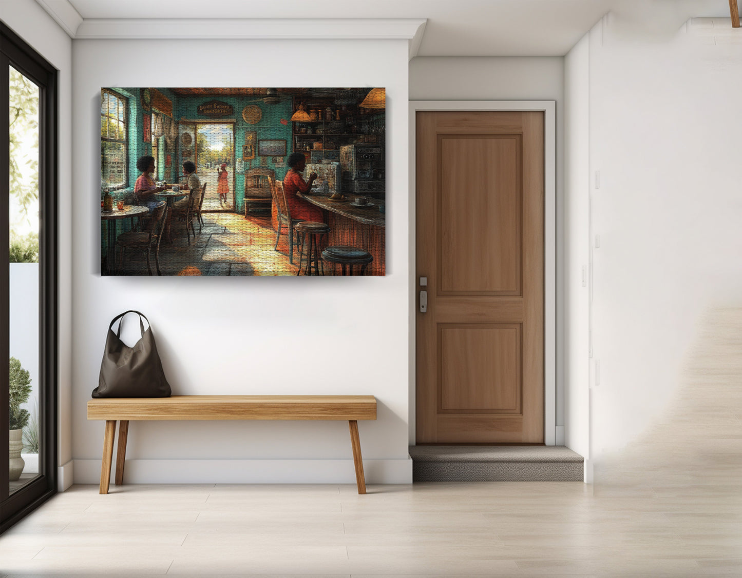 Cozy Black Kitchen Dining Room Black kitchen wall art view 17