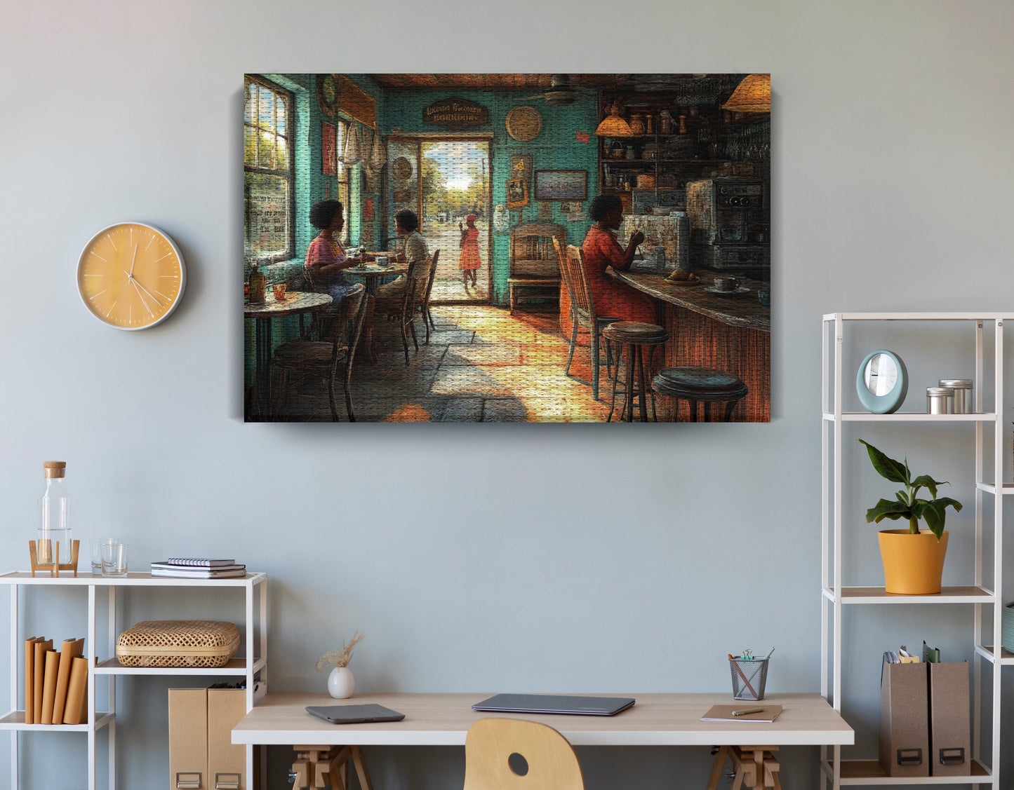 Cozy Black Kitchen Dining Room Black kitchen wall art view 18