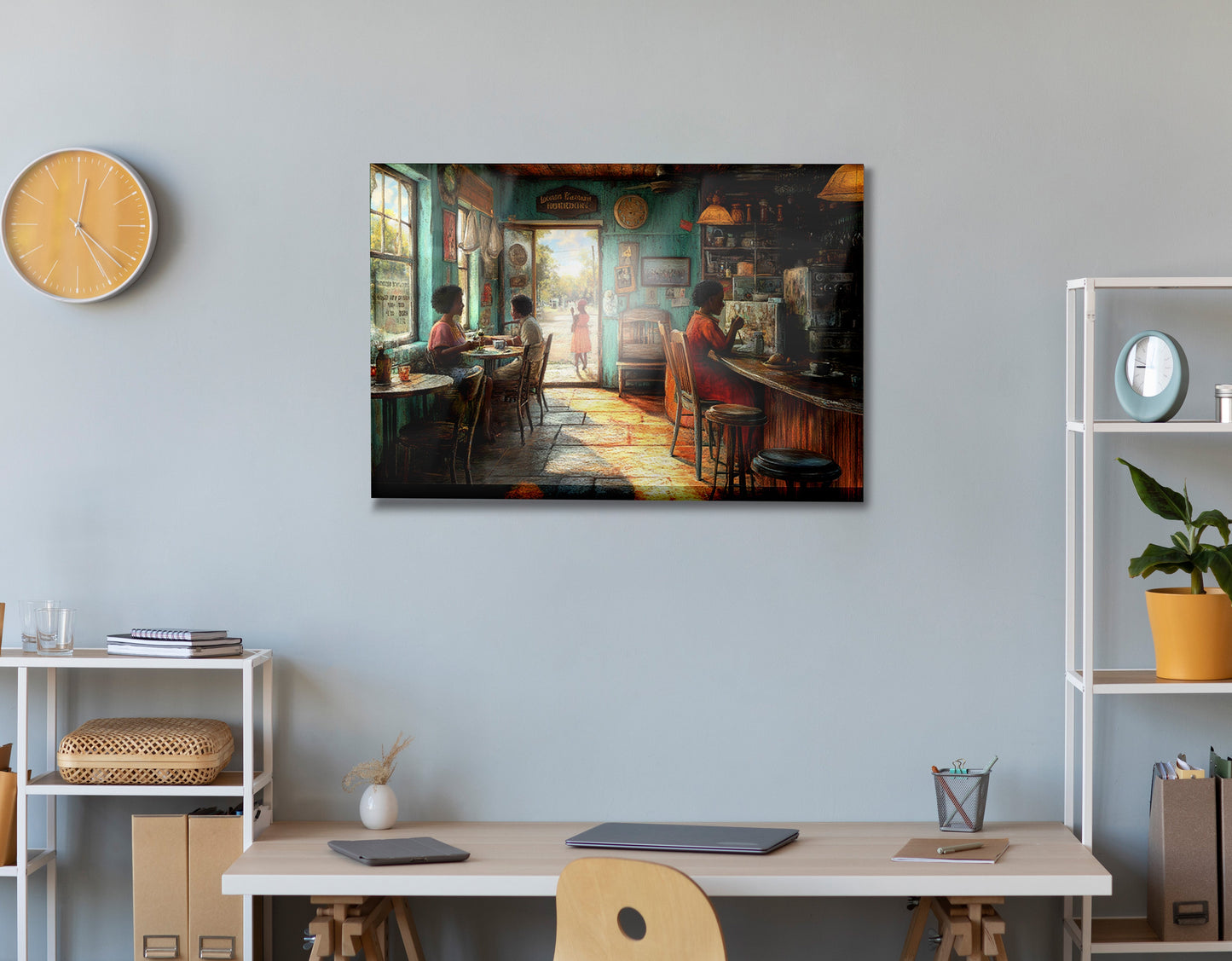 Cozy Black Kitchen Dining Room Black kitchen wall art view 24