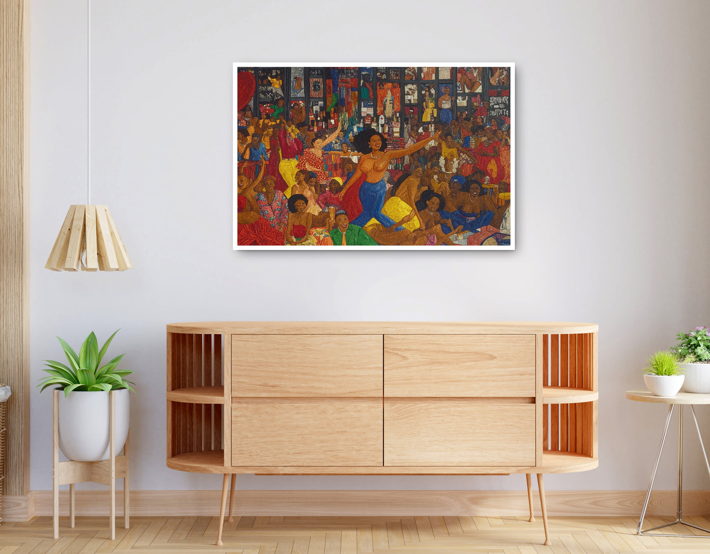 Alternate view of Black Joy Dance Party Black culture wall art canvas print