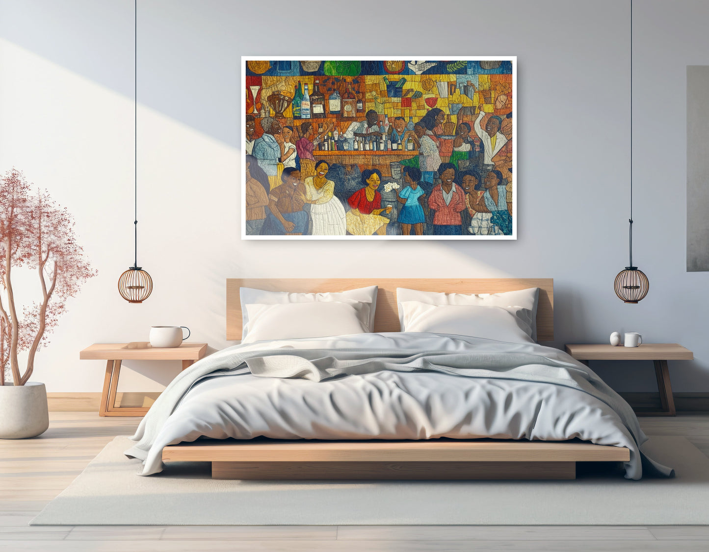 Black Community Bar Scene Black culture wall art artwork view