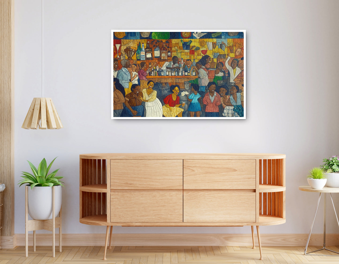 Alternate view of Black Community Bar Scene Black culture wall art canvas print