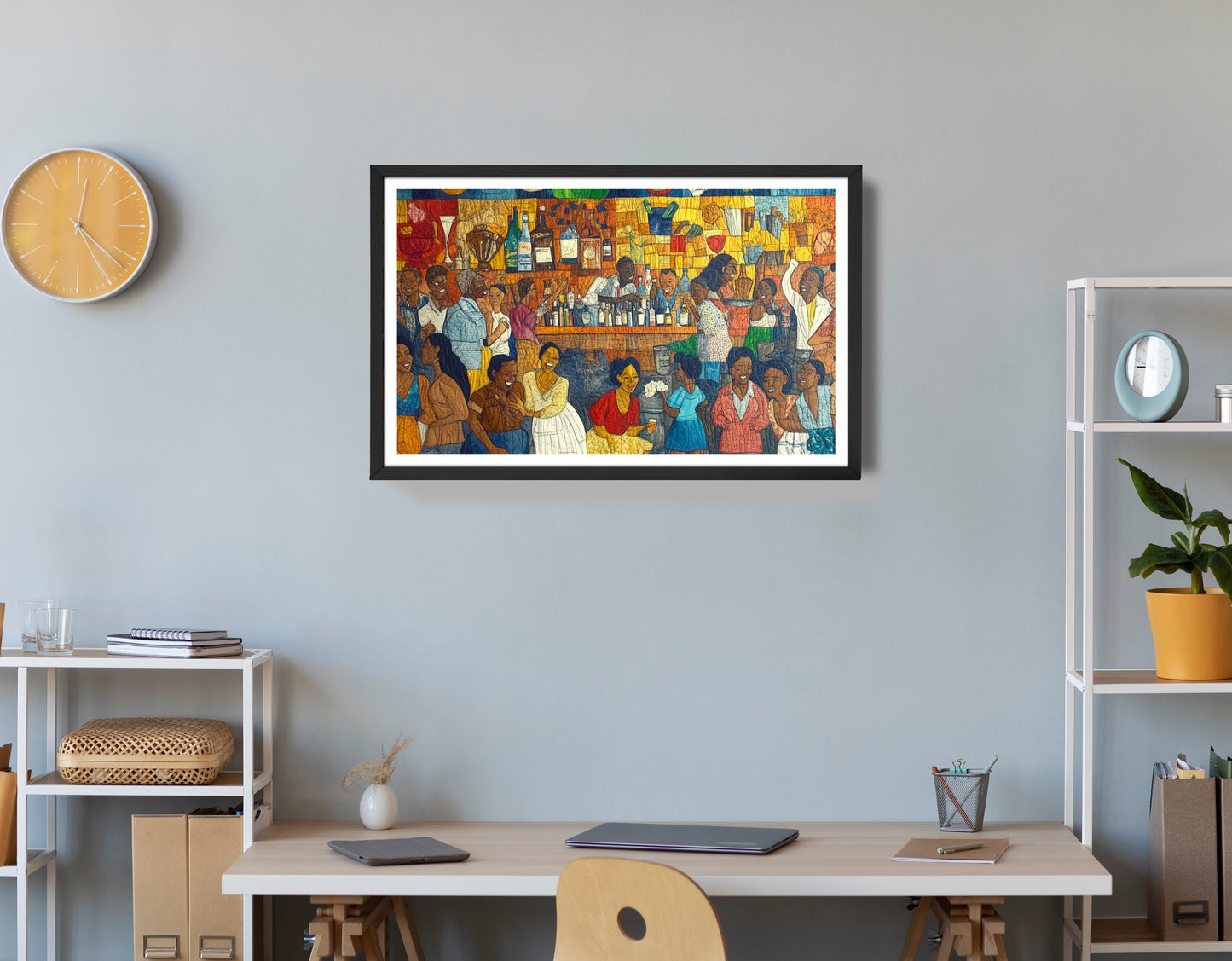 Black Community Bar Scene Black culture wall art view 72