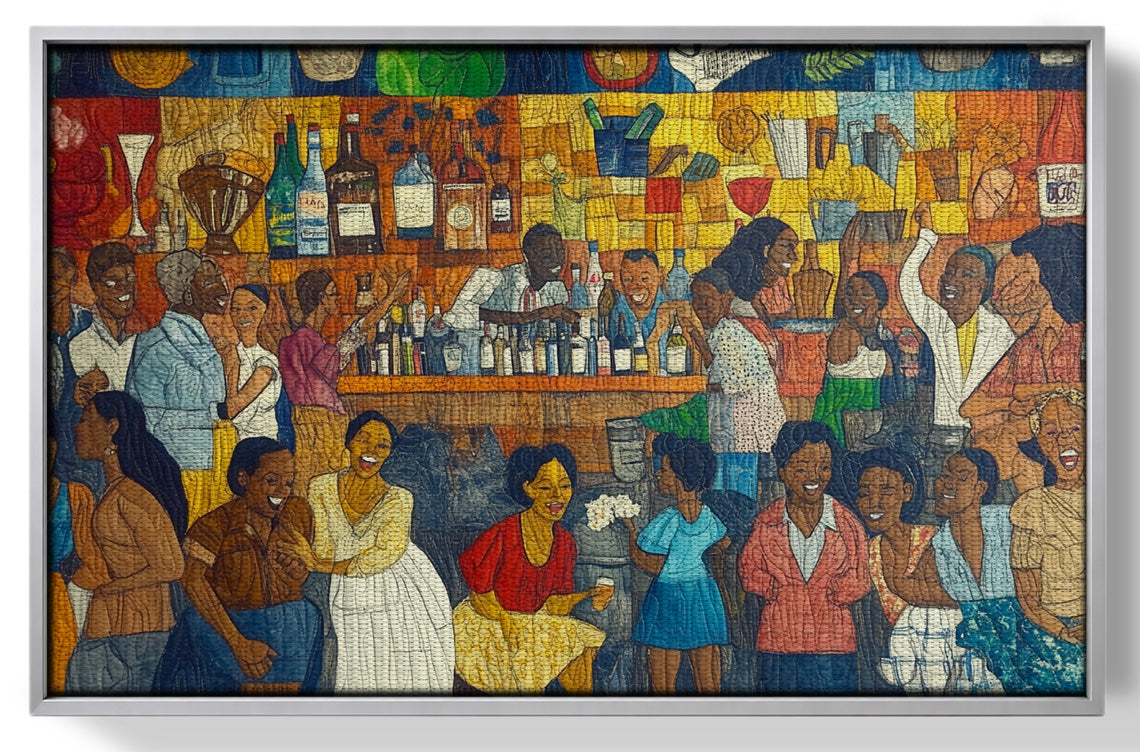 Black Community Bar Scene Black culture wall art view 55