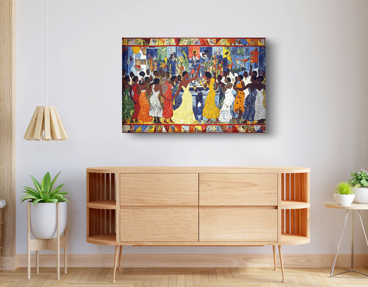 Black Celebration Dance Hall Black culture wall art displayed as living room wall decor