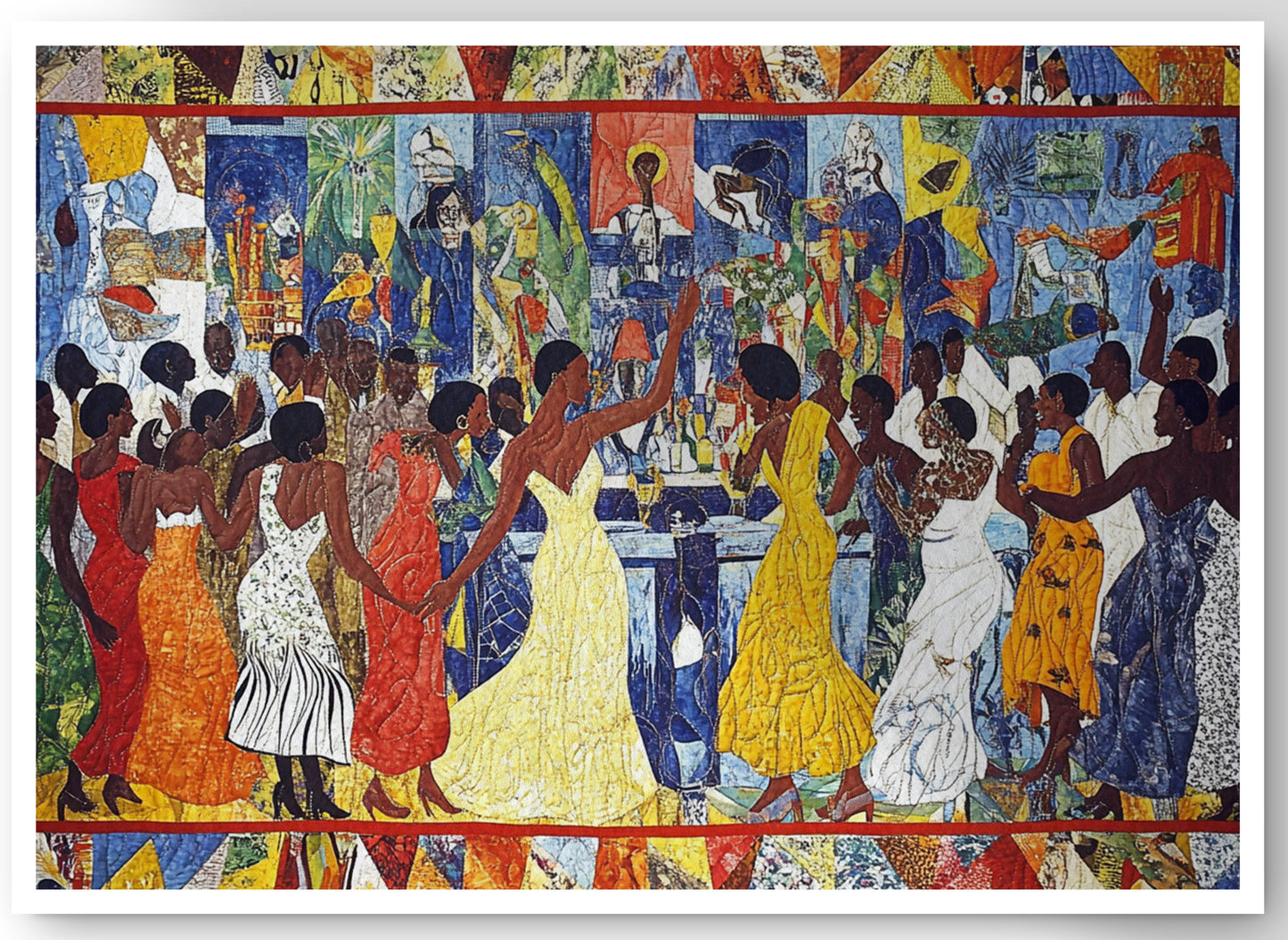 Black Celebration Dance Hall Black culture wall art canvas print by MoomZee Artwork