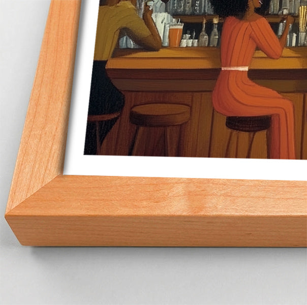 Black Bar Lounge Scene African American canvas print view 82