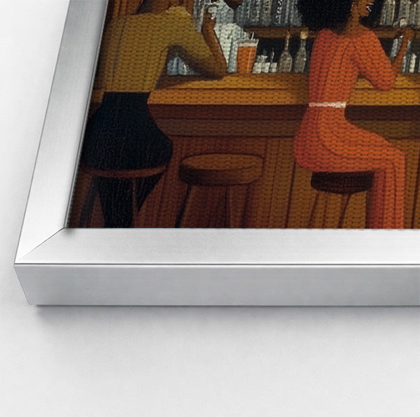 Black Bar Lounge Scene African American canvas print view 58