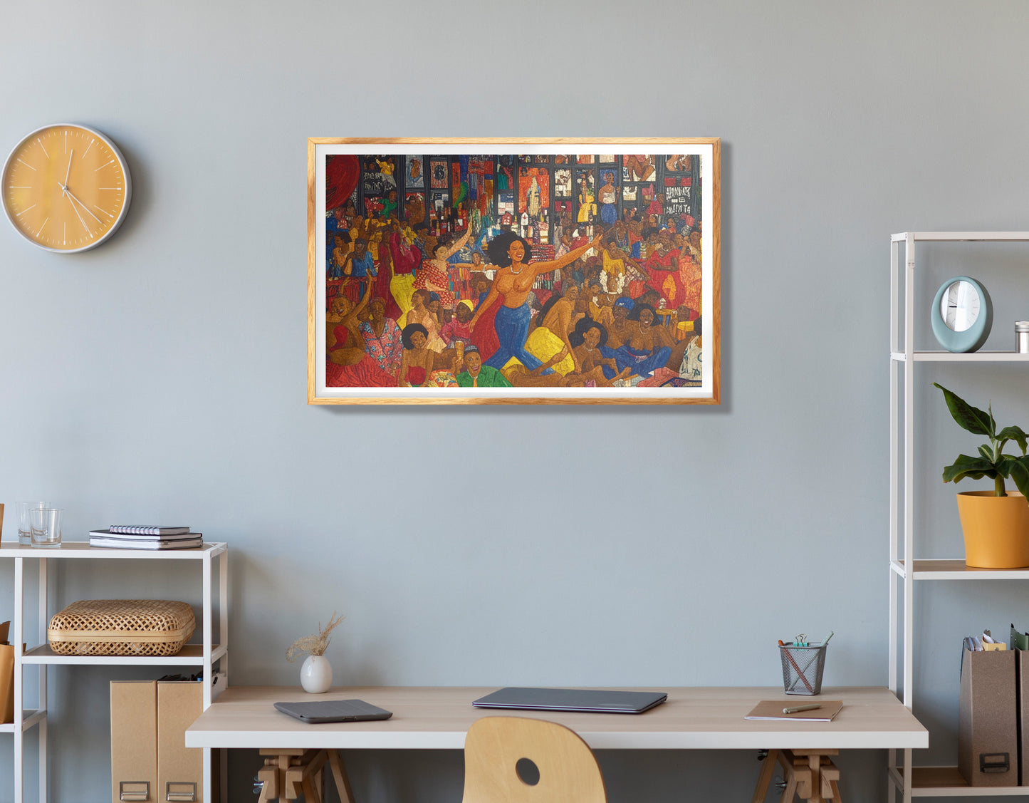 Black Bar Lounge Scene African American canvas print view 78