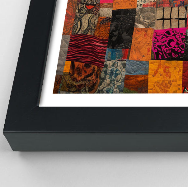 Patchwork Giraffe African American canvas print view 70