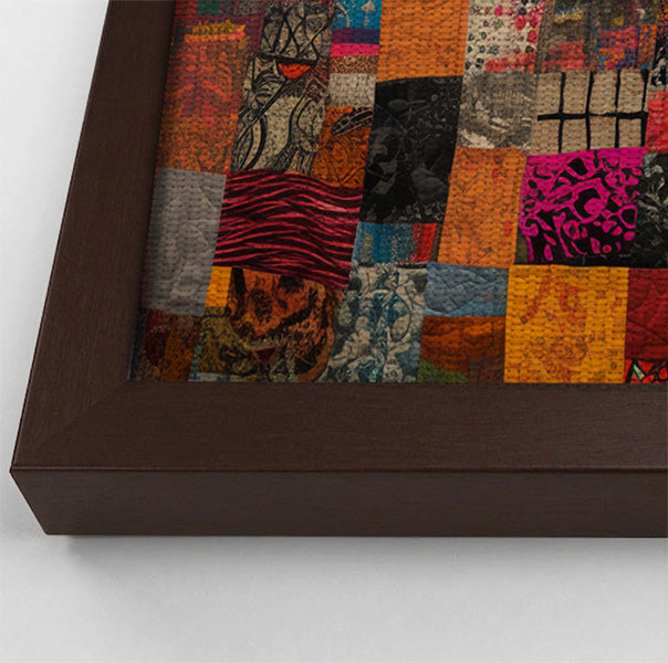 Patchwork Giraffe African American canvas print view 34