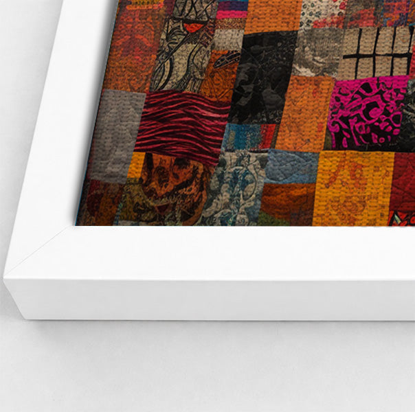Patchwork Giraffe African American canvas print view 64