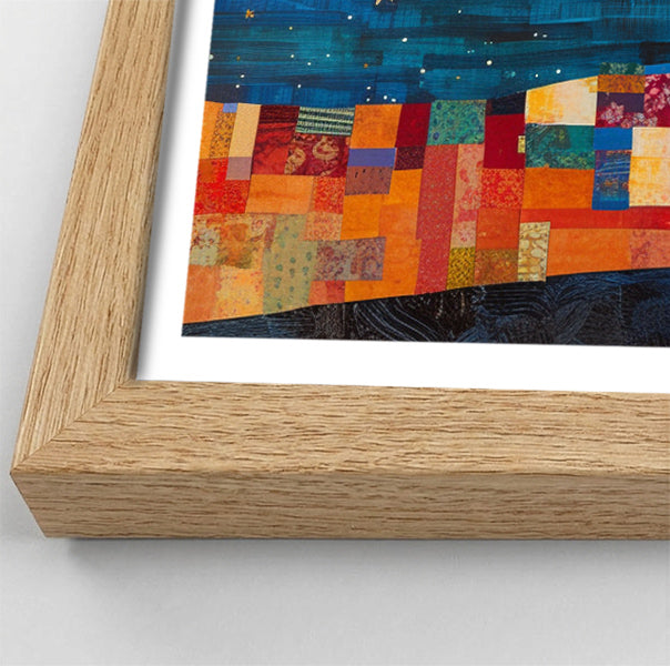 Moonlit Giraffe Mosaic African American canvas print view 76