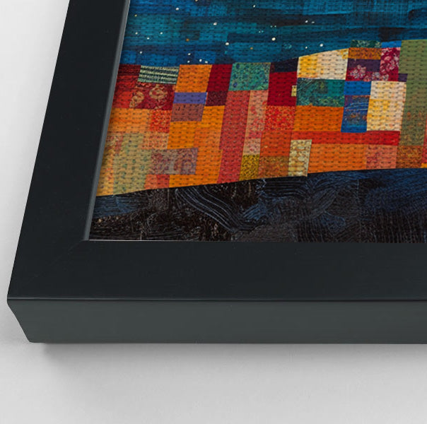 Moonlit Giraffe Mosaic African American canvas print view 28