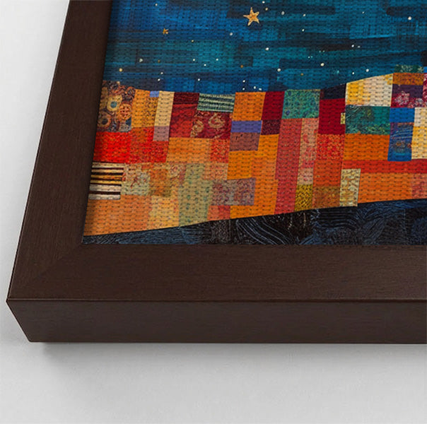 Moonlit Giraffe Mosaic African American canvas print view 34