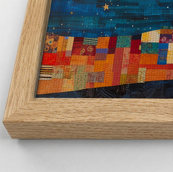 Moonlit Giraffe Mosaic African American canvas print view 52