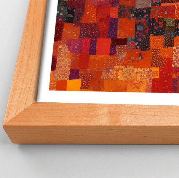 Red Patchwork Giraffe Black African American canvas print view 82