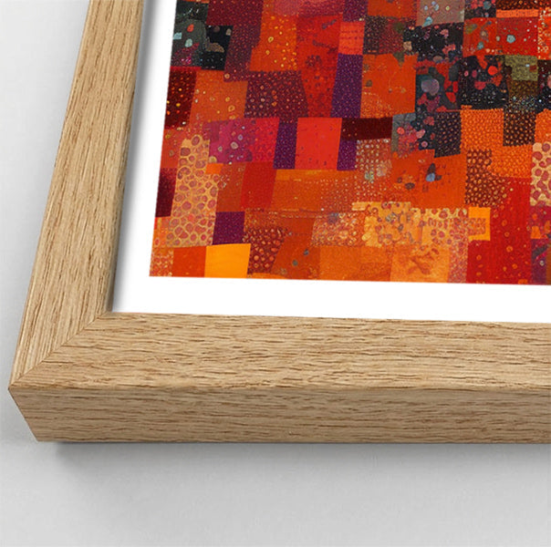 Red Patchwork Giraffe Black African American canvas print view 76