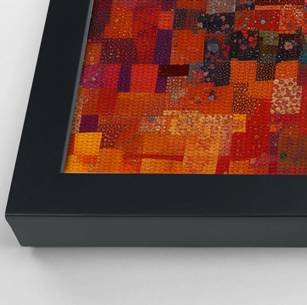 Red Patchwork Giraffe Black African American canvas print view 28