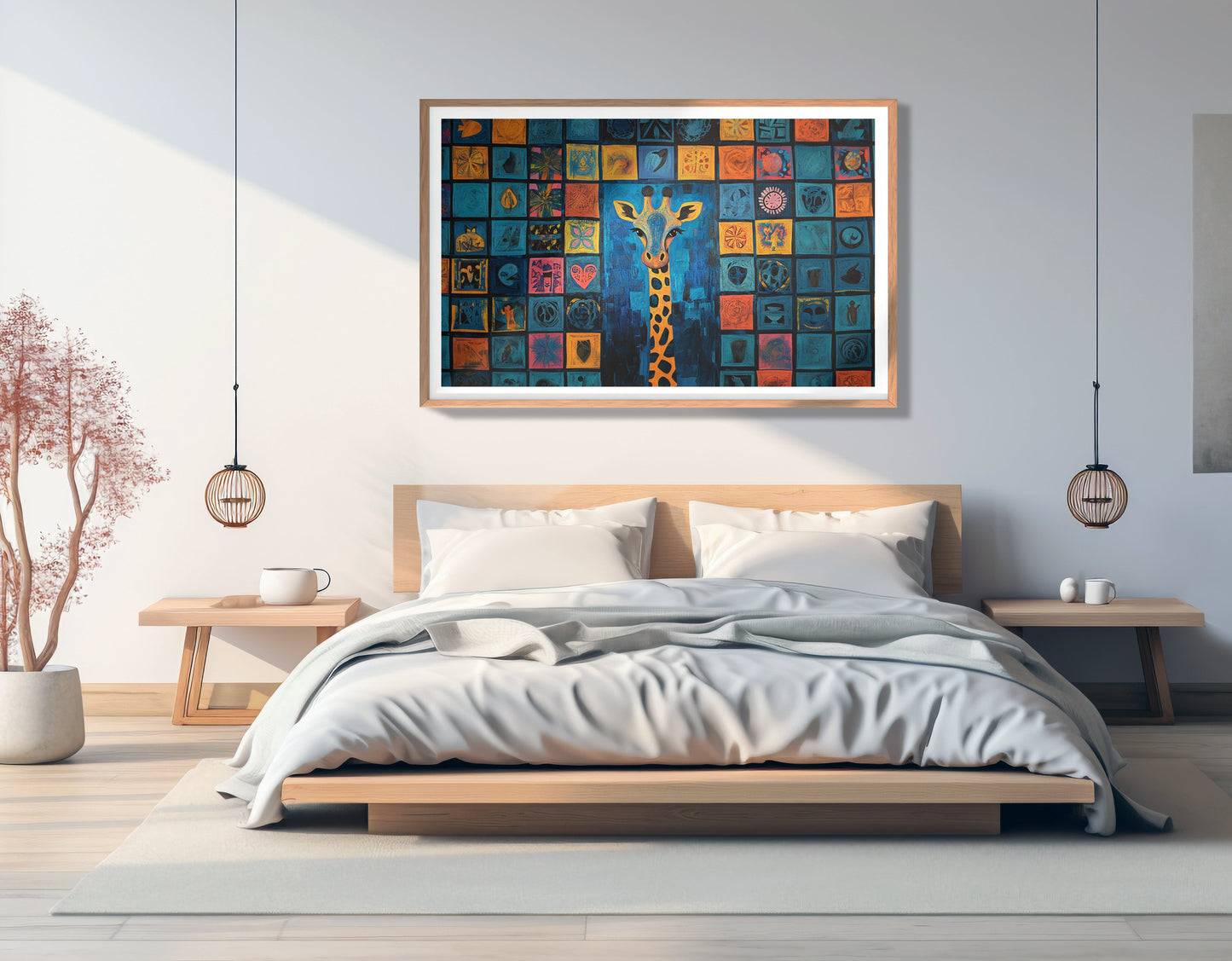 Geometric Giraffe African American abstract art view 81
