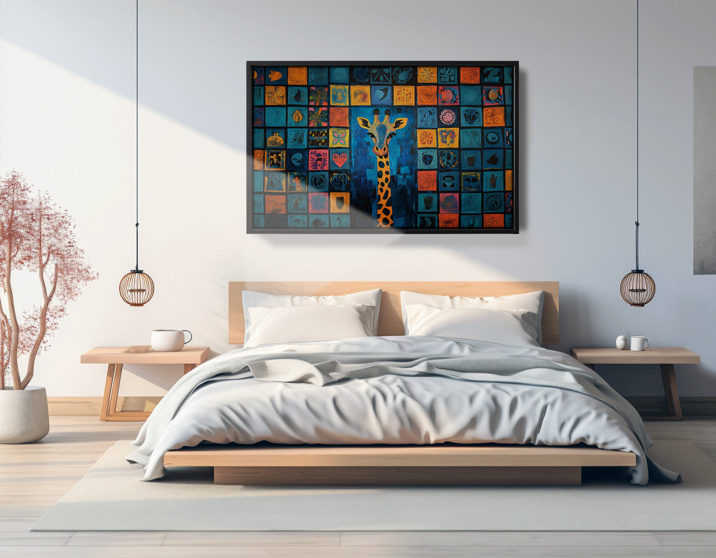 Geometric Giraffe African American abstract art view 27