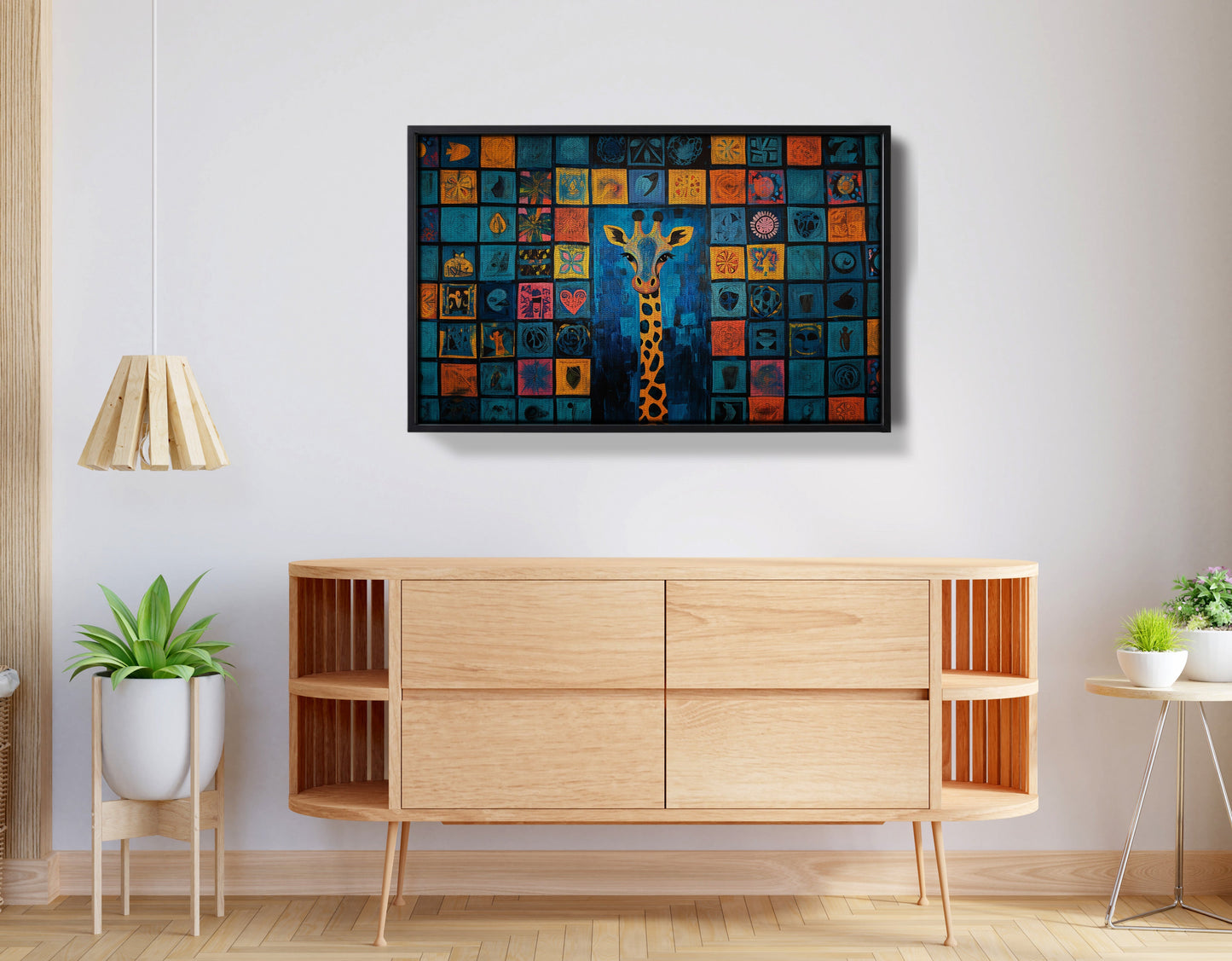 Geometric Giraffe African American abstract art view 26