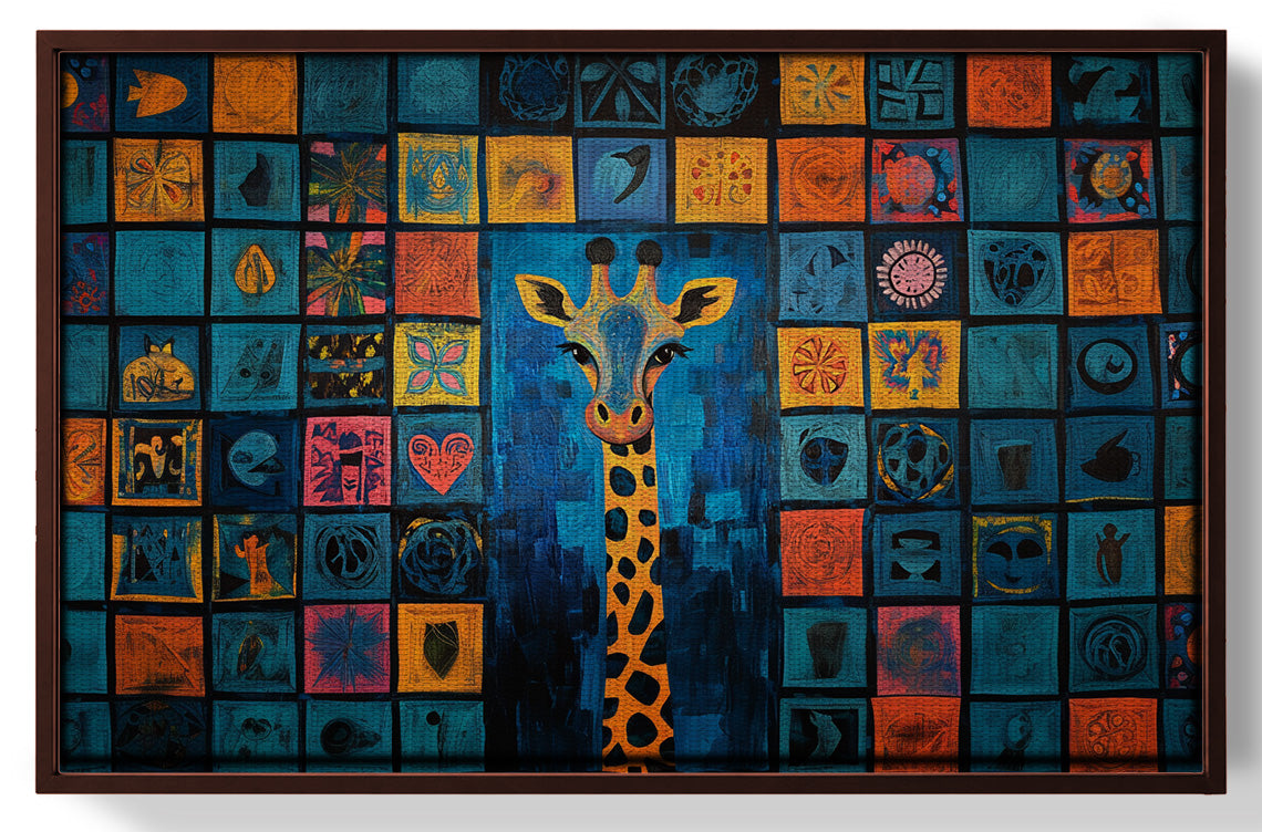 Geometric Giraffe African American abstract art view 31