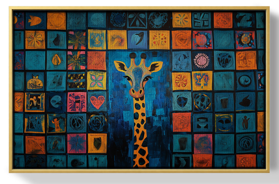 Geometric Giraffe African American abstract art view 37