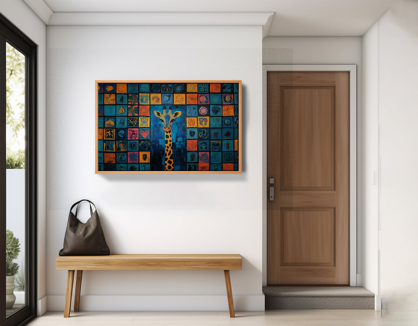 Geometric Giraffe African American abstract art view 47