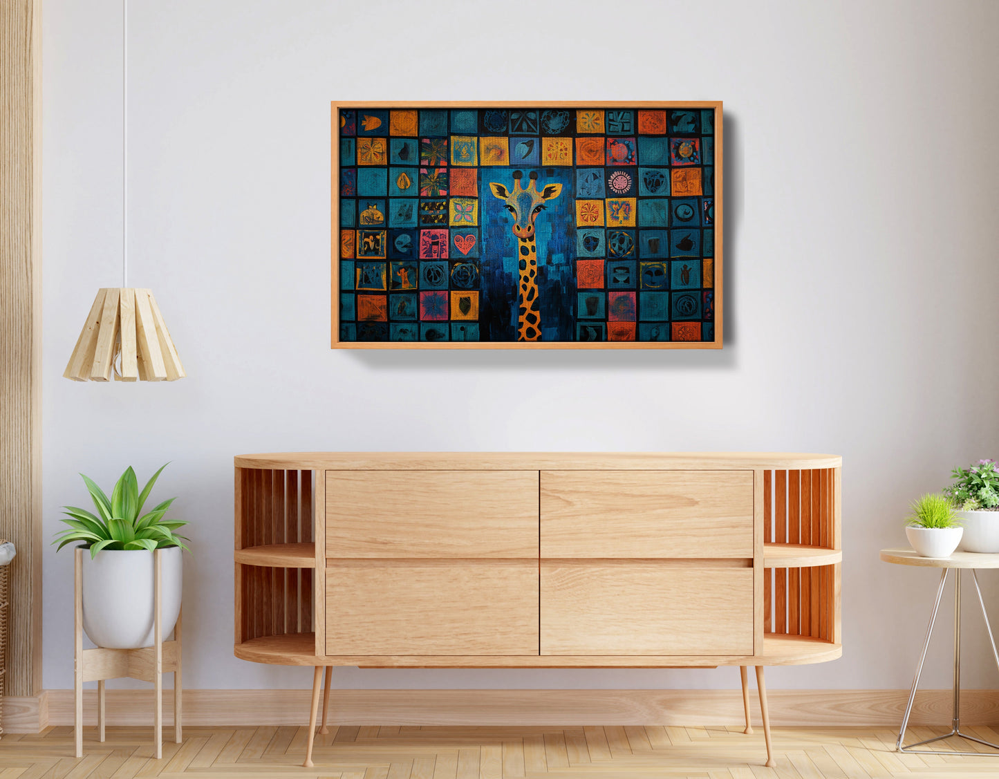 Geometric Giraffe African American abstract art view 44