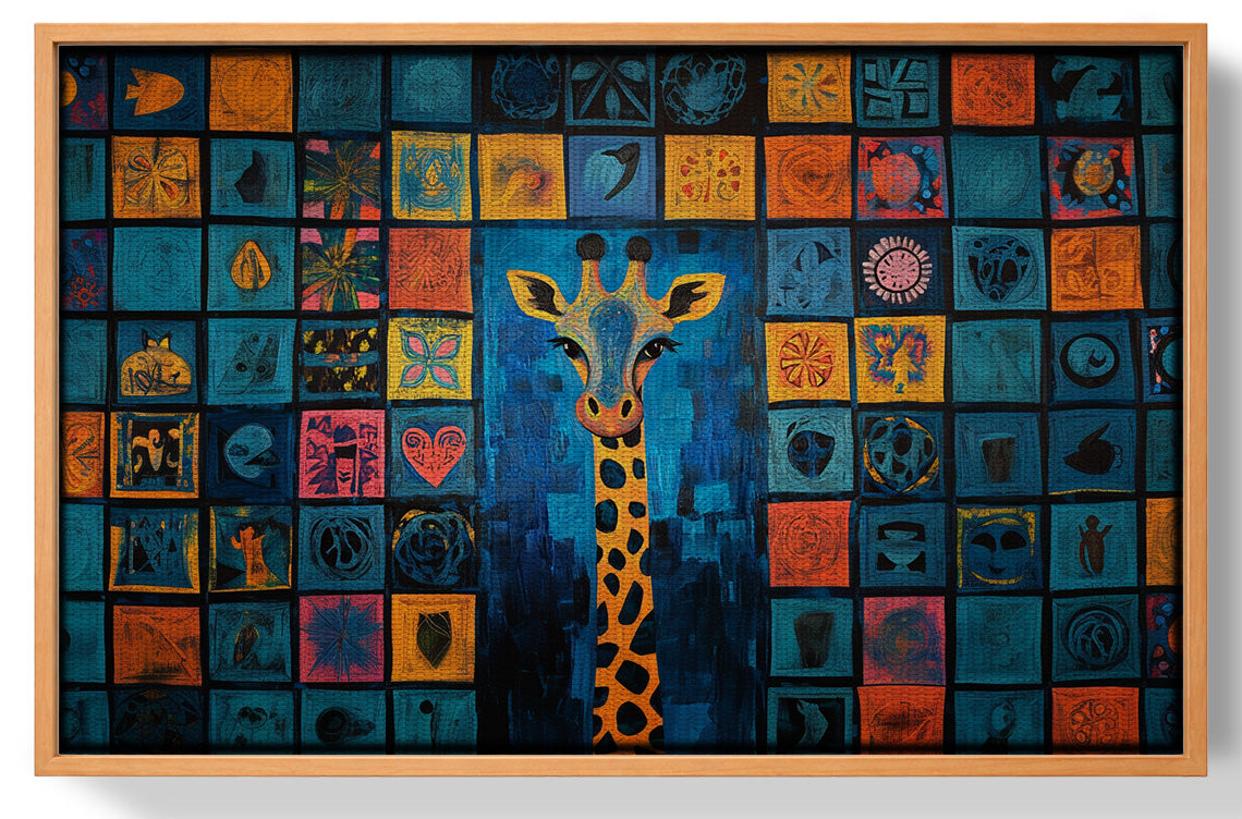 Geometric Giraffe African American abstract art view 43