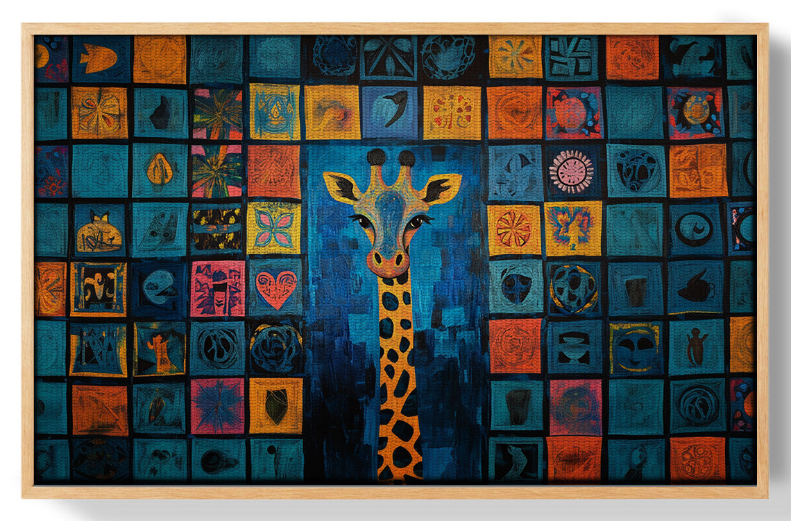 Geometric Giraffe African American abstract art view 49