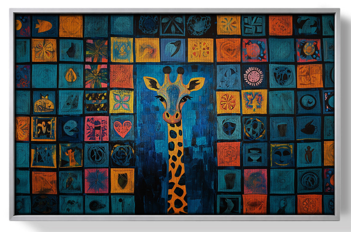 Geometric Giraffe African American abstract art view 55