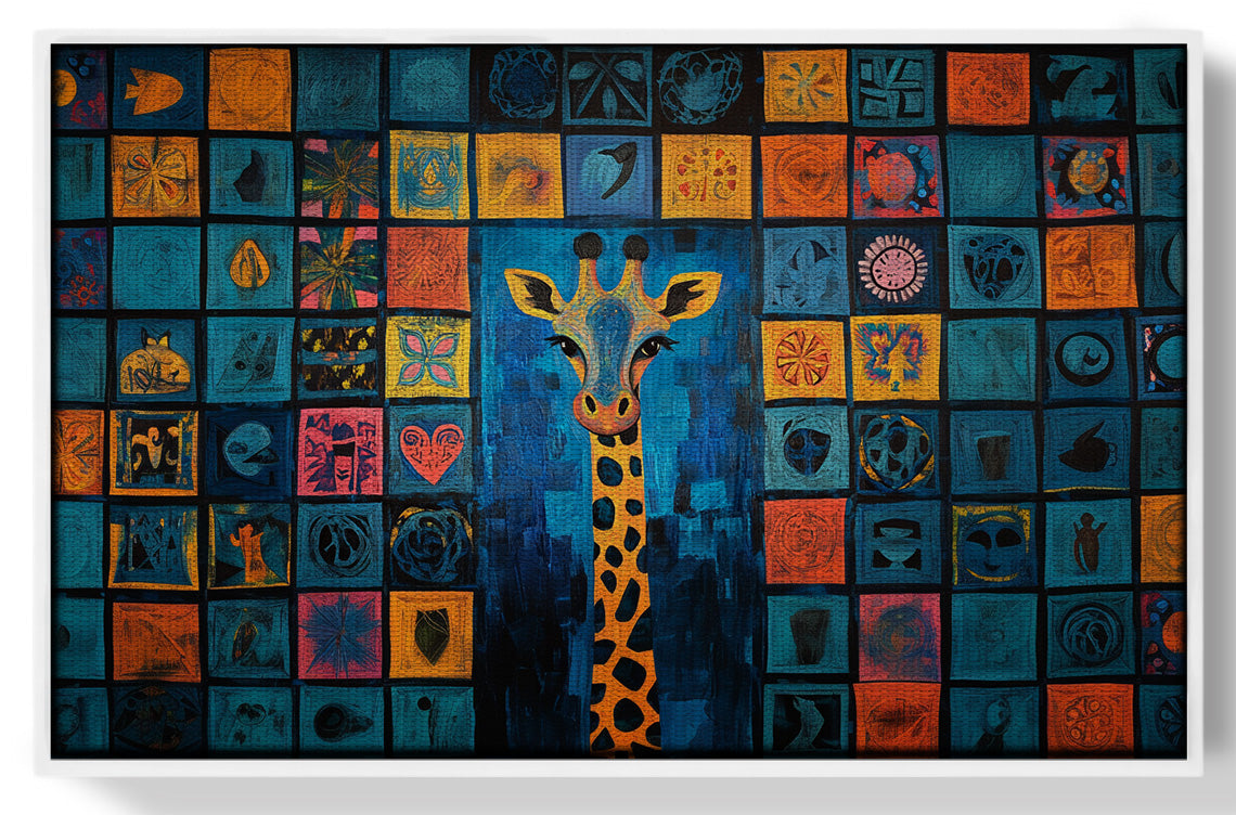 Geometric Giraffe African American abstract art view 61