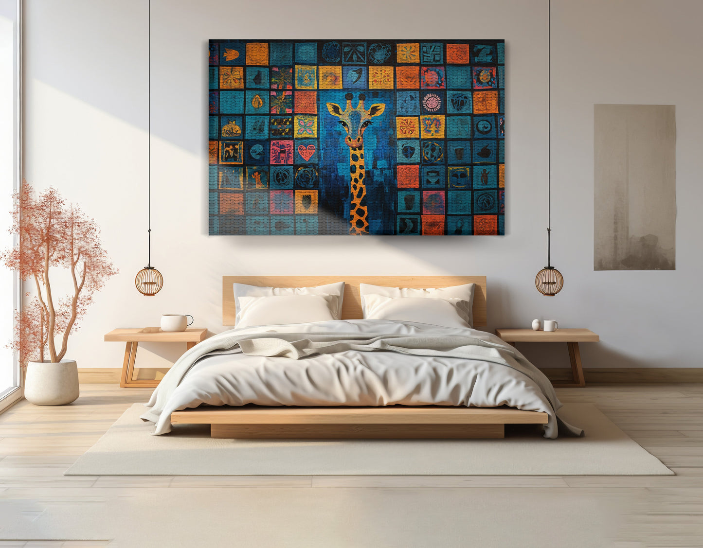 Geometric Giraffe African American abstract art view 15