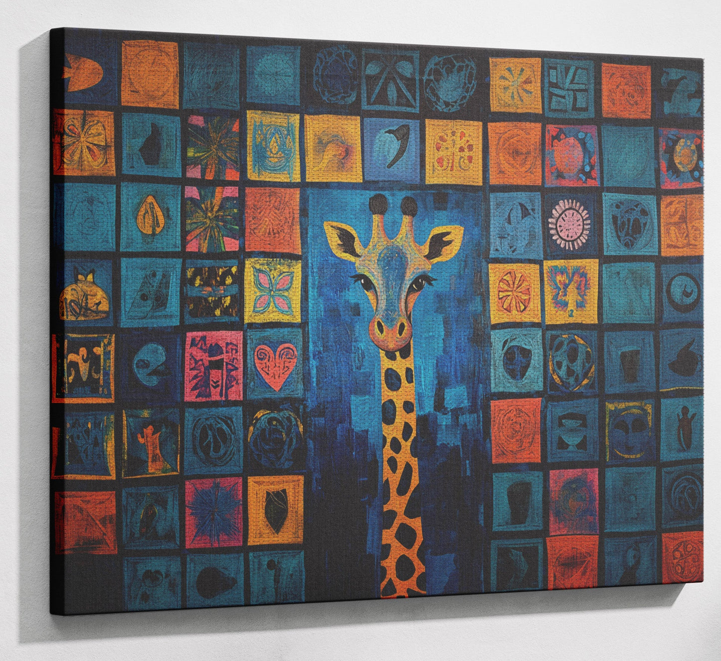 Geometric Giraffe African American abstract art view 13