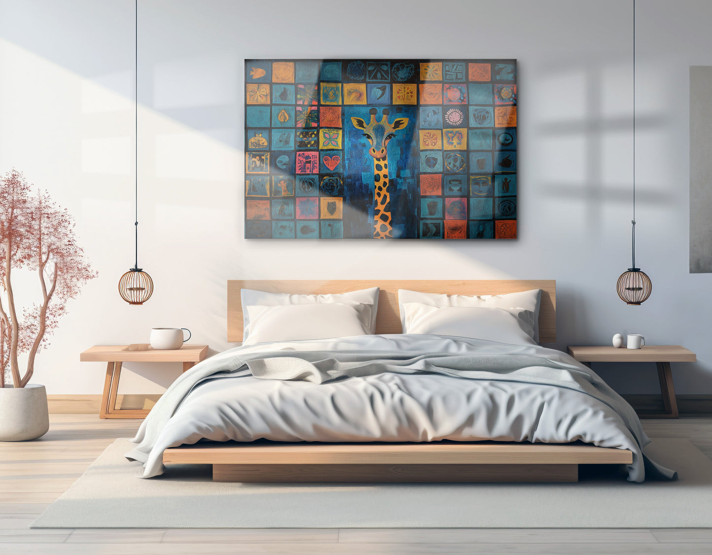 Geometric Giraffe African American abstract art view 21