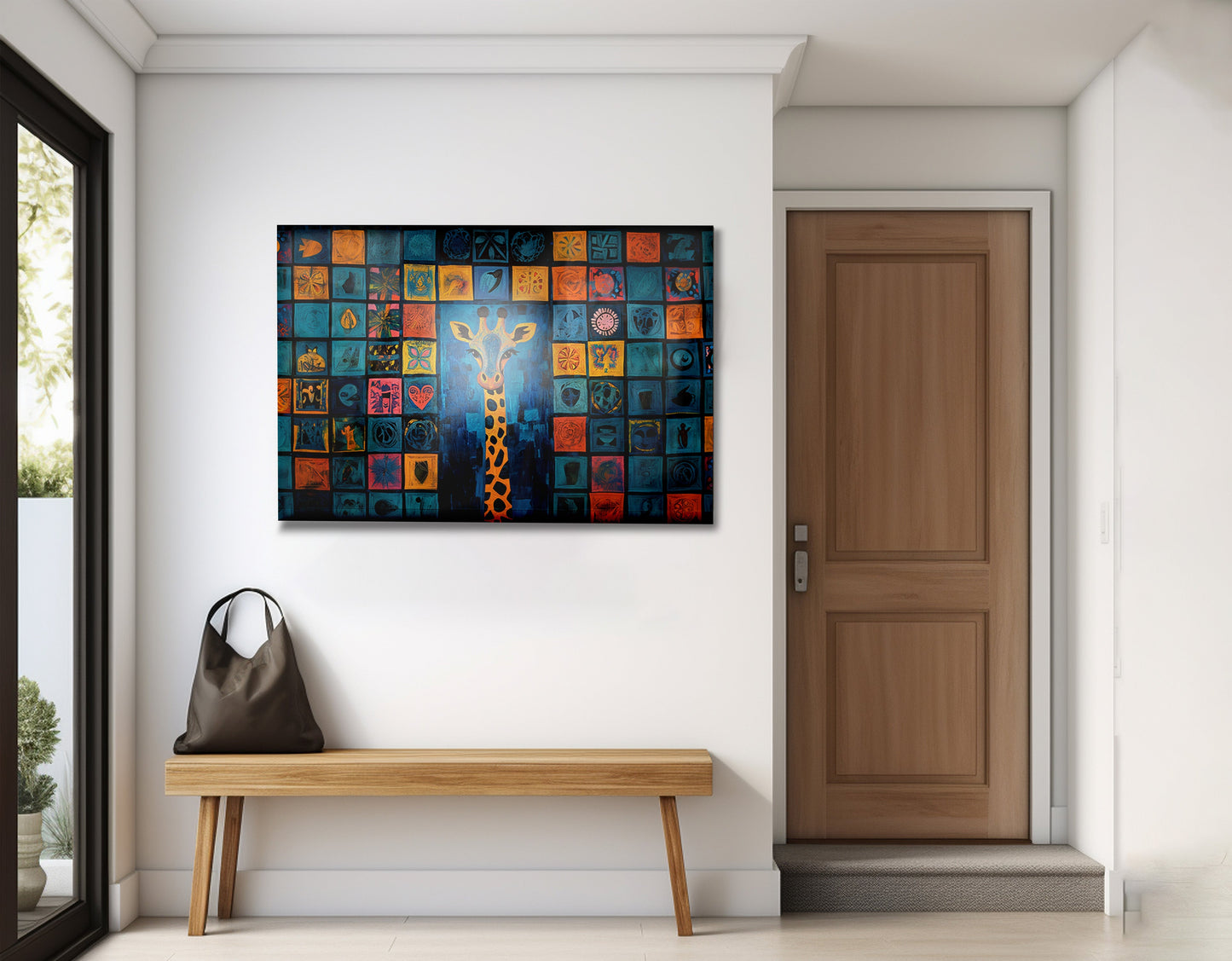 Geometric Giraffe African American abstract art view 23