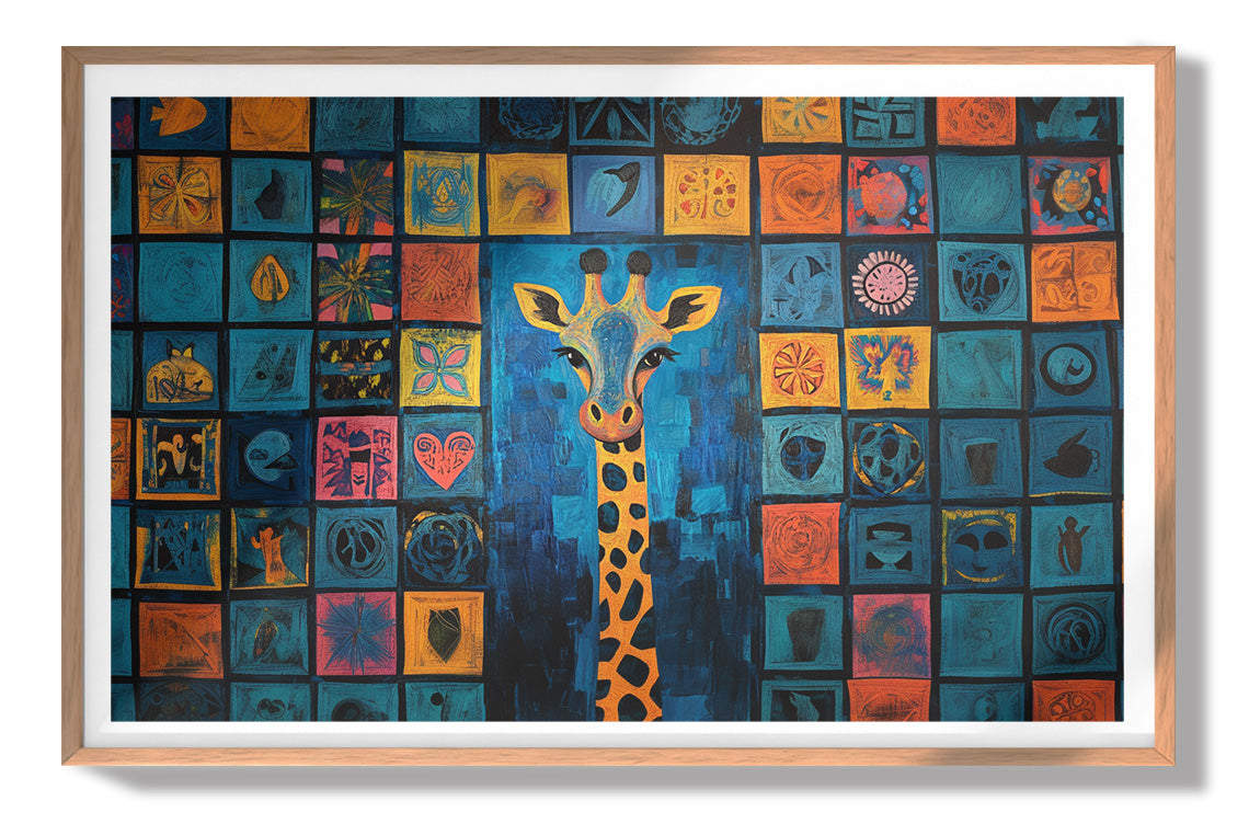 Geometric Giraffe African American abstract art view 79