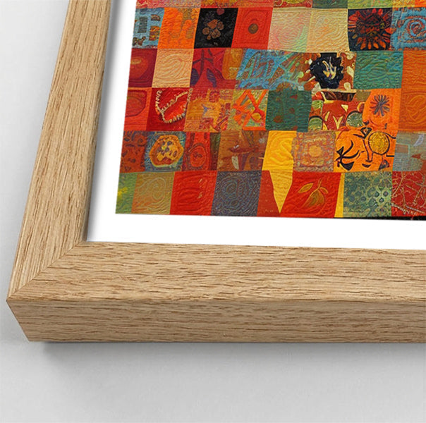 Colorful Giraffe Pattern African American canvas print view 76