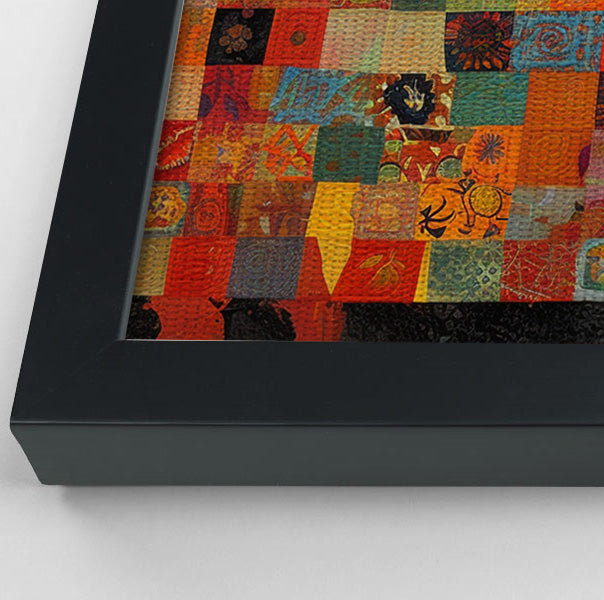 Colorful Giraffe Pattern African American canvas print view 28