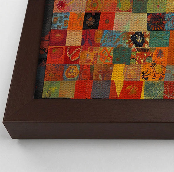 Colorful Giraffe Pattern African American canvas print view 34