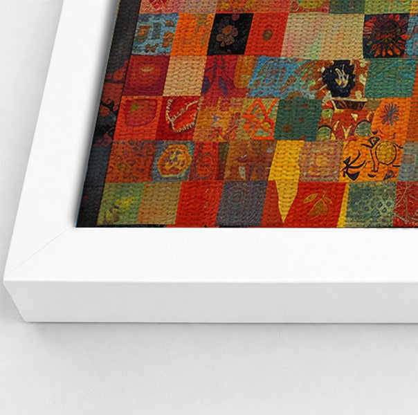 Colorful Giraffe Pattern African American canvas print view 64