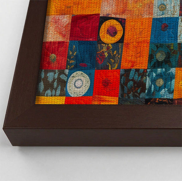 Bright Patchwork Giraffe Black African American canvas print view 34