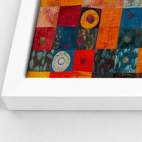 Bright Patchwork Giraffe Black African American canvas print view 64