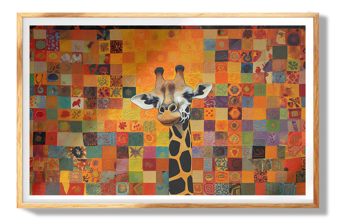 Blue Moon Giraffe Safari Black African American canvas print view 73